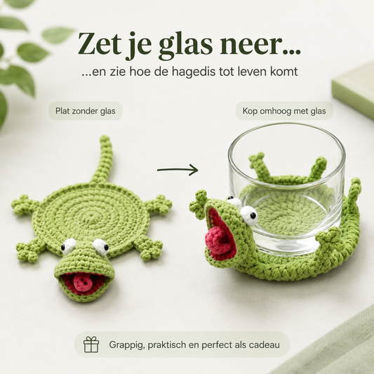 GekkoGrip™ – Gehaakte Bekerhouder - 5 stuks