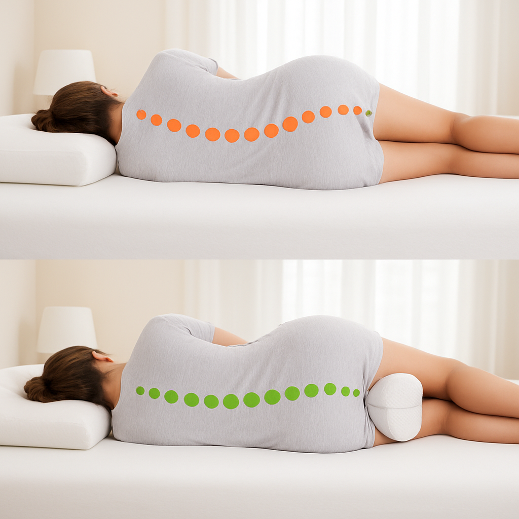 SideSleep™  - Minder druk op rug, heupen en knieën