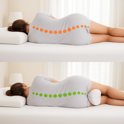 SideSleep™  - Minder druk op rug, heupen en knieën